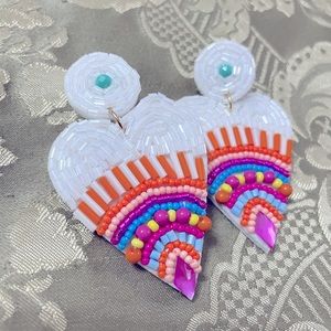 Colorful hearts earrings